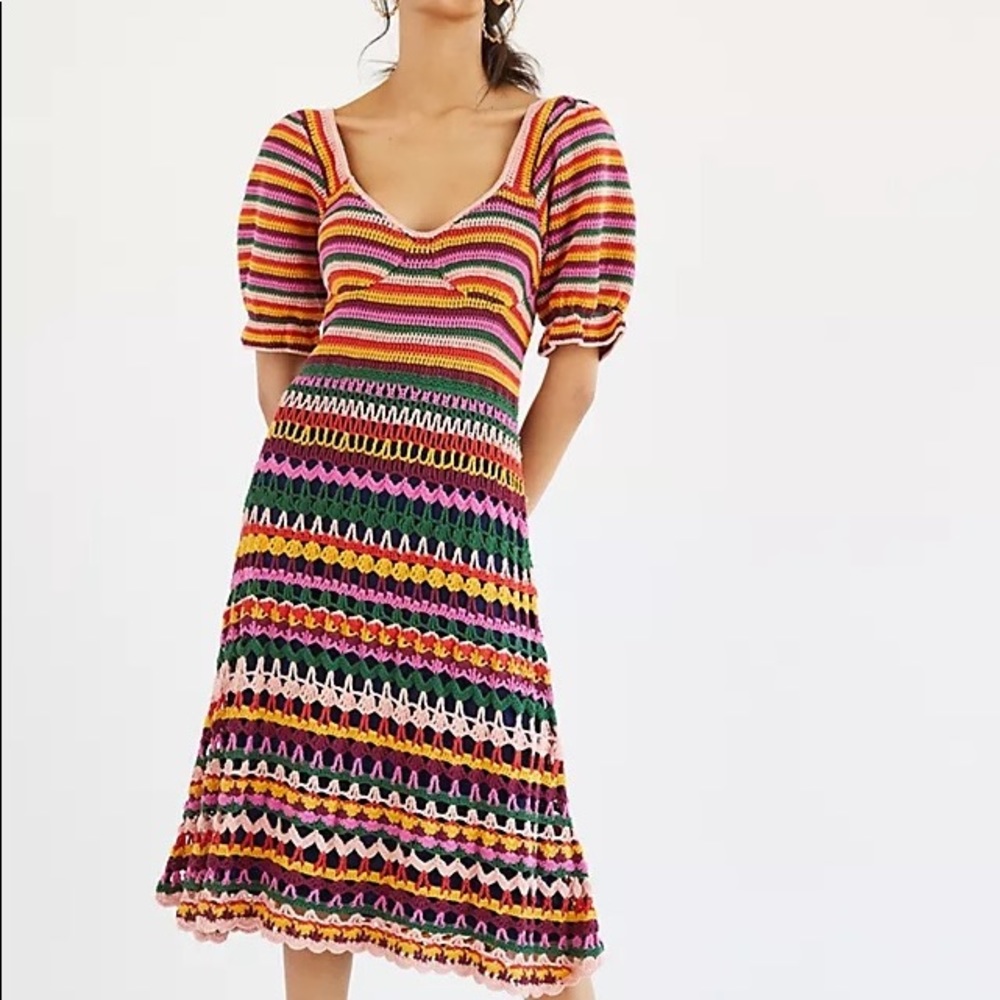 Farm Rio Paloma Crotchet Dress
